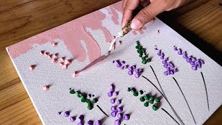 Easy Acrylic Painting Technique For Beginners / Lavender Field