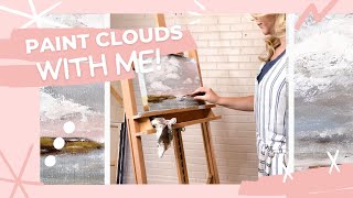 Painting Clouds In Acrylics With A Brush and Palette Knife