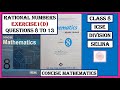 RATIONAL NUMBERS,  EXERCISE 1 (D)   QUESTIONS 8 to 13