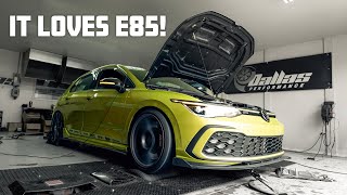 034 Motorsport MK8 GTI Stage 1 E85 Tune Dyno Testing // BMP Tuning