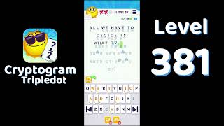 Cryptogram Tripledot Level 381 Answer | SolutionGuruji