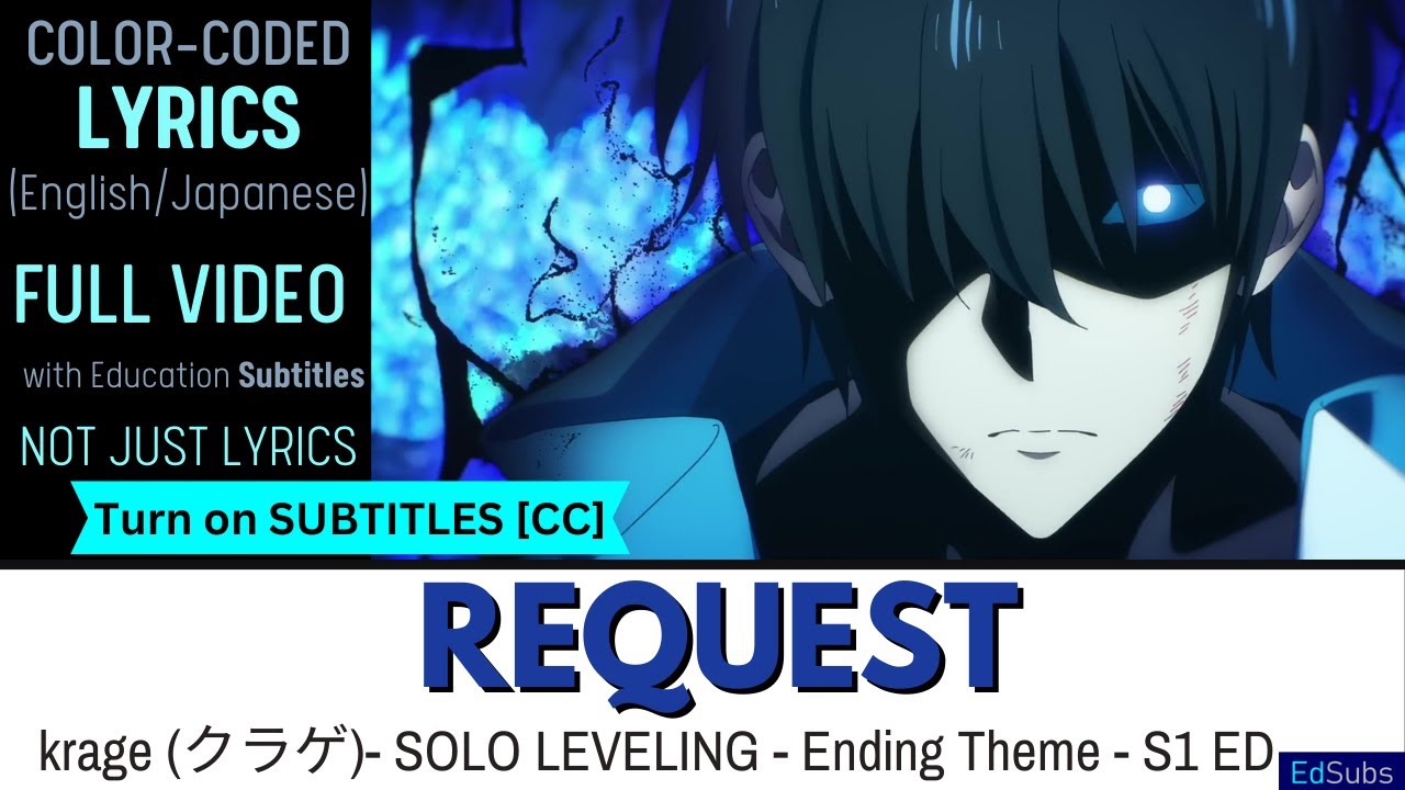 Krage クラゲ Request Solo Leveling 俺レべ 俺だけレベルアップな件 S1 Ed Eng