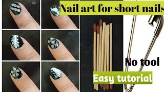 Easy nail art for Short nails 💅#youtubeshorts #shortsfeed #shorts #nailart #nailarttutorial #nails