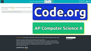 Code.org Lesson 8.2 Comparing Strings | Tutorial with Answers | CSA Unit 6