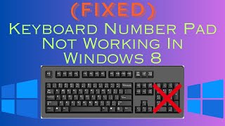 (Fixed) Keyboard Number Pad Not Working In Windows 8