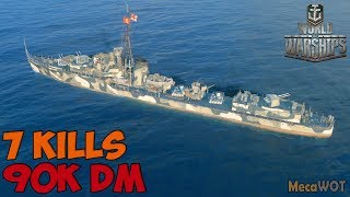 World of WarShips | Jervis | 7 KILLS | 90K Damage - Replay Gameplay 1080p 60 fps