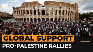 Hundreds of thousands protest in solidarity with Palestine | Al Jazeera Newsfeed