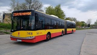 [25.04.17] Przejazd Solarisem Urbino 18III #5431 (MZA Warszawa) na linii 735/52