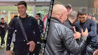 DMITRY BIVOL MOBBED BY FANS AT AIRPORT AFTER BEATING CANELO & GETS HEROS WELCOME!