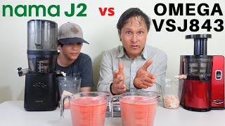 Nama J2 Cold Press vs Omega VSJ843 Slow Juicer Review Comparison