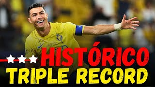 ⚽⚽⚽ Hattrick Histórico de CRISTIANO RONALDO y (súper!) Triple Record Mundial y Guinness (2024)