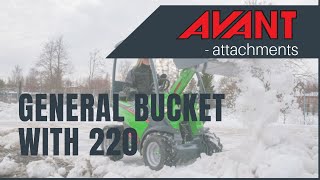 Avant attachments: General bucket with Avant 220