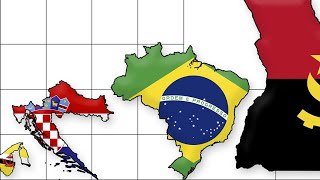 Comparação de Países por Área KM² | Size Comparison Country
