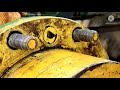 john deere tractor front axel ka oil seel ripering 4×4 जॉनडियर ट्रैक्टर फ्रंट एक्सल का ऑल सील रिपेयर