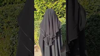 Muslima Niqabi Jilbabi Four Layer Niqab Black V-Curve (Eagle Eye Long) - ITADASHI 2019