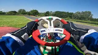 Driver POV of Rotax Max Senior karting practice at Whilton Mill