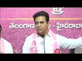 live brs working president ktr press meet at telangana bhavan @bharatrashtrasamithiparty