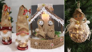 7 Diy Christmas decoration ideas with Cheap Materials and Jute ❄️❄️