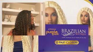 Premium Purple Pack | Brazilian Boutique | W Part Closure | Super Wave | 18/20/22 inch | Under$30