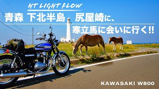 【Kawasaki W800】青森県 下北半島 尻屋崎に寒立馬を見に行こう！！