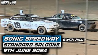 Sonic Speedway Swan Hill Standard Saloons 9th June 2024