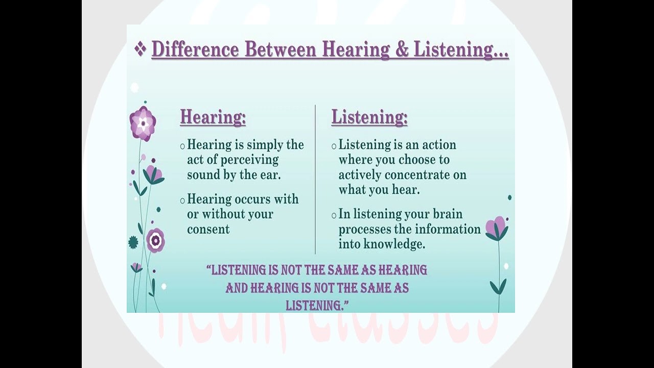 Key Differences Between Hearing And Listening