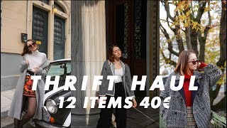 ΤRY-ON THRIFT HAUL| Ψωνίζω 12 ρούχα με 40€