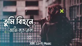 Tumi Bihone Ami koto Eka ( তুমি বিহনে আমি কত একা ) - Bangla song - Slowed \u0026 Reverb  XRK Lo-Fi Music