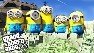 GTA 5 MINIONS BANK HEIST - GTA 5 MINIONS MODS !!!