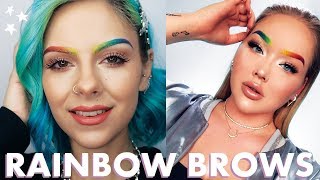 RECREATING NIKKIETUTORIALS RAINBOW BROWS