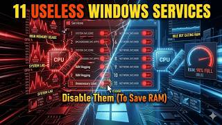 11 Useless WINDOWS SERVICES That Eating Your RAM Disabled Right Now
