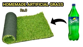 How to make artificial Grass mat at home | Homemade artificial grass | diy artificial grass