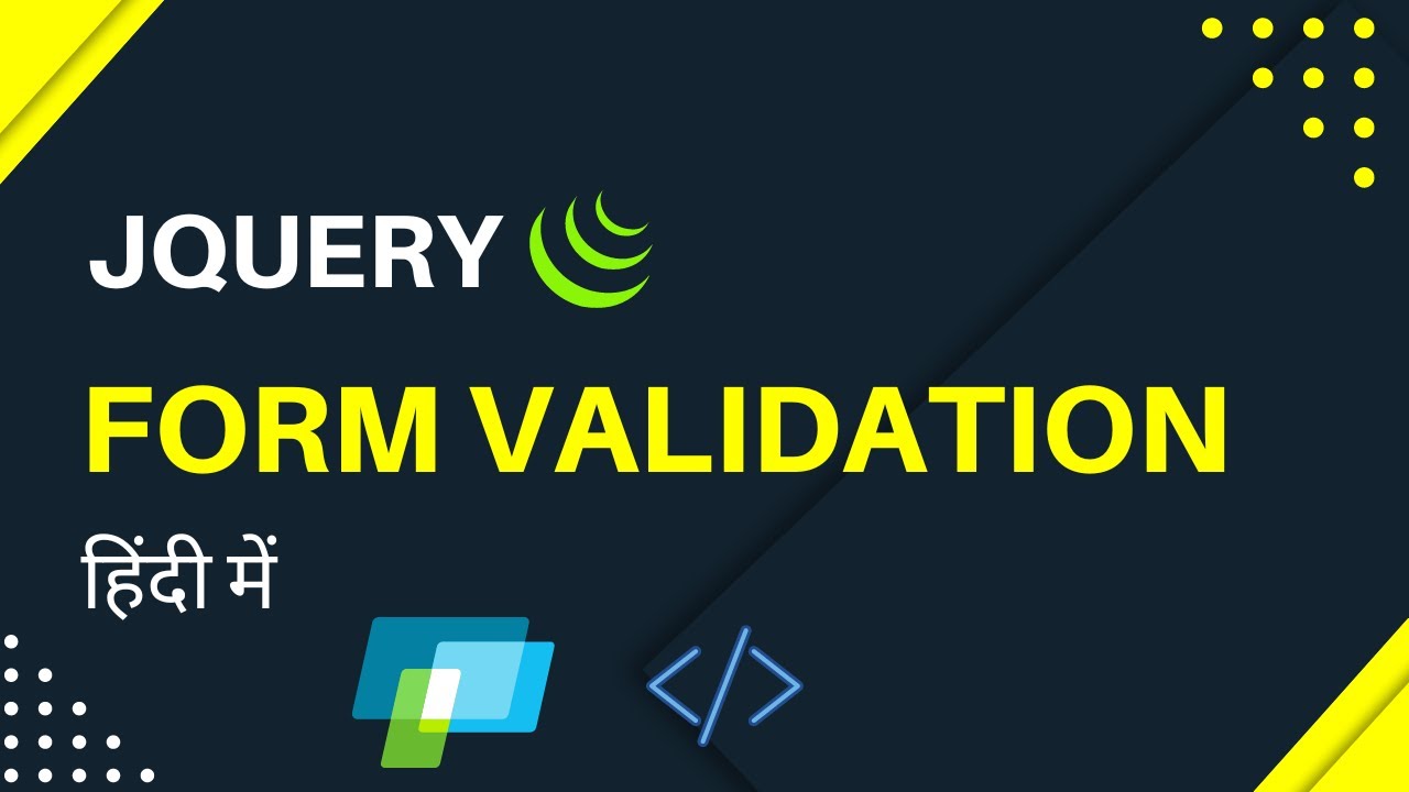 JQuery Form Validation - YouTube