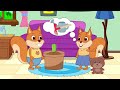 bridie squirrel in english bbq with friends in the woods cartoon for kids