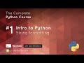 Python Full Course For Beginner | String Formatting