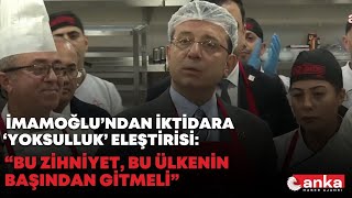 İmamoğlu, Şişli’de kent lokantası açılışına katıldı: “Yoksulluk” üzerinden iktidara tepki gösterdi