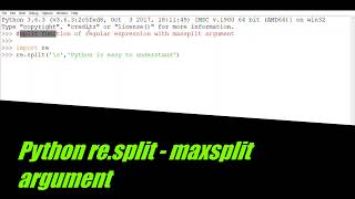 Python Regular Expression - 7 split function with maxsplit parameter