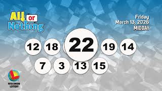 Wisconsin Lottery Midday Draw 03/13/2026