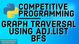 Competitive Programming with Python | Graph Traversal Using Adj.List BFS (Breadth First Search)