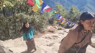 Hiking to Tiger's Nest monastery Paro Taktsang 🇧🇹  #paro #Bhutan #parotaksang #vlog