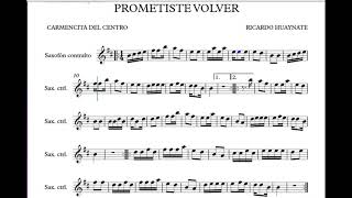 Prometiste volver-Carmencita del Centro-Partitura para saxo alto