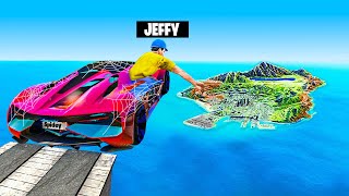 Jeffy Jumps SUPERHERO CARS Across ENTIRE MAP in GTA 5!