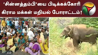 ’சின்னத்தம்பி’யை பிடிக்கக்கோரி கிராம மக்கள் மறியல் போராட்டம்!