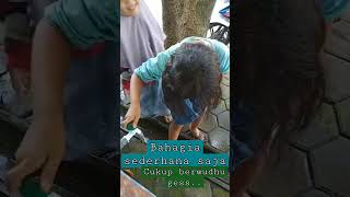 #shorts bahagia berwudhu bersama//ekspresi mendunia bocil bahagia