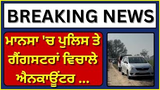 Mansa Encounter News | ਮਾਨਸਾ 'ਚ ਪੁਲਿਸ ਤੇ ਗੈਂਗਸਟਰਾਂ ਵਿਚਾਲੇ ਐਨਕਾਊਂਟਰ | India News Punjab