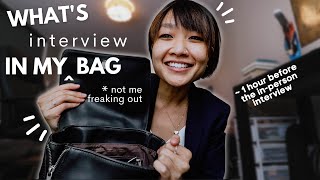 what's in my backpack (Matt & Nat) what to wear & bring to a job interview /PhD vlog day in the life
