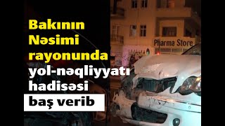 Bakıda avtomobil qəzaya uğrayaraq aşıb