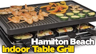 Hamilton Beach 8 Serving Raclette Electric Indoor Table Grill and Cheese Melter