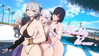 【崩壊3rd/Honkai impact 3rd MMD】キアナ・芽衣・ブローニャでTeddy Bear【Kiana, Mei, Bronya】【カメラ配布/Camera DL】