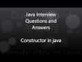Interview questions on constructor in java | Java Tricky Questions